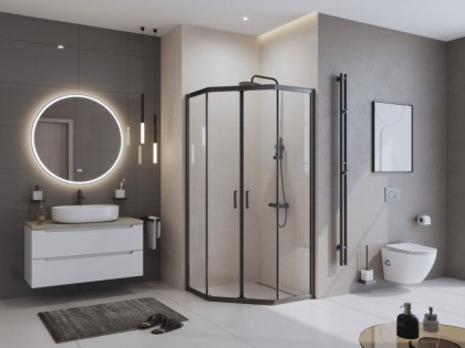 Душевой уголок BelBagno UNO-195-P-2-100-C-Cr Душевой уголок BelBagno UNO-195-P-2-100-C-Cr