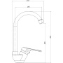 OneLife P11-001cr полимерный смеситель для кухни, хром OneLife P11-001cr полимерный смеситель для кухни, хром