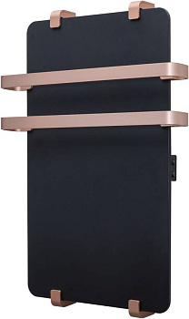 Полотенцесушитель электрический Allen Brau Infinity 100x44 с рейлингом 2.0 и креплением, медь браш