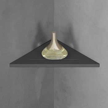 Угловая полочка для ванной комнаты ABBER Stein AS1652MB черная матовая Угловая полочка для ванной комнаты ABBER Stein AS1652MB черная матовая