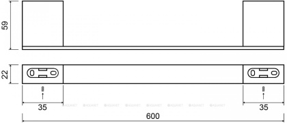Держатель для полотенец Bemeta Via 135004042 (60 см)