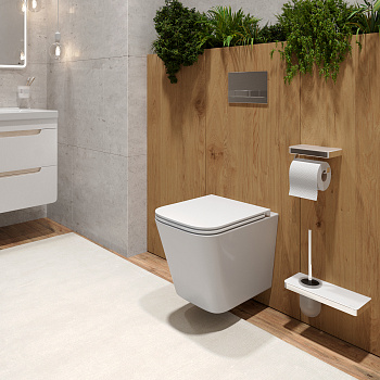 Унитаз Lemark FLOREX подвесной безободковый с сиденьем микролифт, смыв вихревой Тонадо 3.0,  , белый глянец