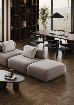 Кварцевый паркет Quartz Parquet Штучный паркет Дуб Брауни, 44-413, 5/0,6 мм