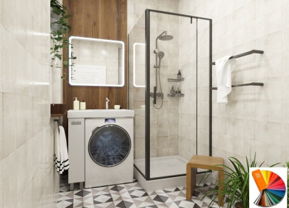 Тумба напольная под умывальник Riga Luxe 800х590 с выдвижным ящиком (ШхГхВ) 180х576х860