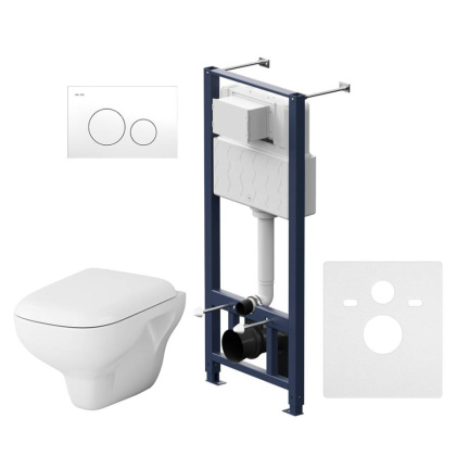 IS49001.801700 Инсталляция с клавишей Pro L Белый с подвесным унитазом Like FlashClean с сид м/л