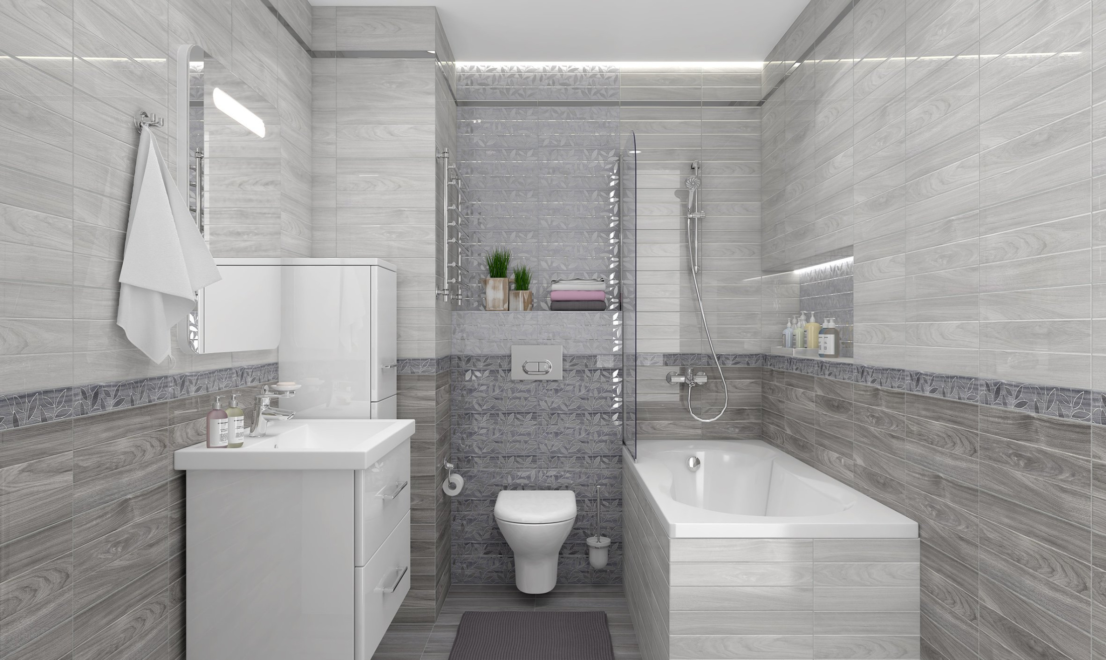 Bona Декор тёмно-серый 08-03-06-1344-4 20х40