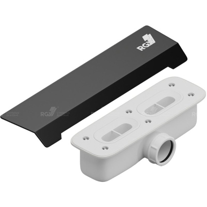 Сифон со стальной накладкой RGW S-015 черный к поддону STA, RGW 502411015-04