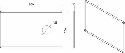 Зеркало Vallessi с увеличением и подсветкой 80*70, IP24 542_2 Boheme