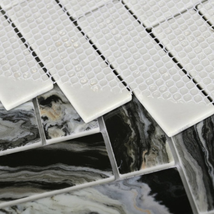 Мозаика Bonaparte Стеклянная Hadar Black 26,8х26,8 см