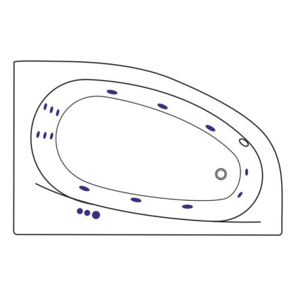 Ванна EXCELLENT Kameleon 170x110 (правая) "SMART" (золото) Ванна EXCELLENT Kameleon 170x110 (правая) "SMART" (золото)