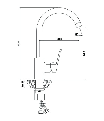 Смеситель д/кухни PLAZA, арт.16430PL Смеситель д/кухни PLAZA, арт.16430PL