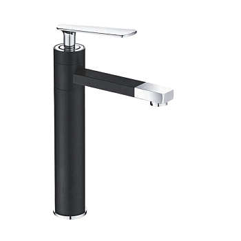 Смеситель для раковины латунь, черный S6611H