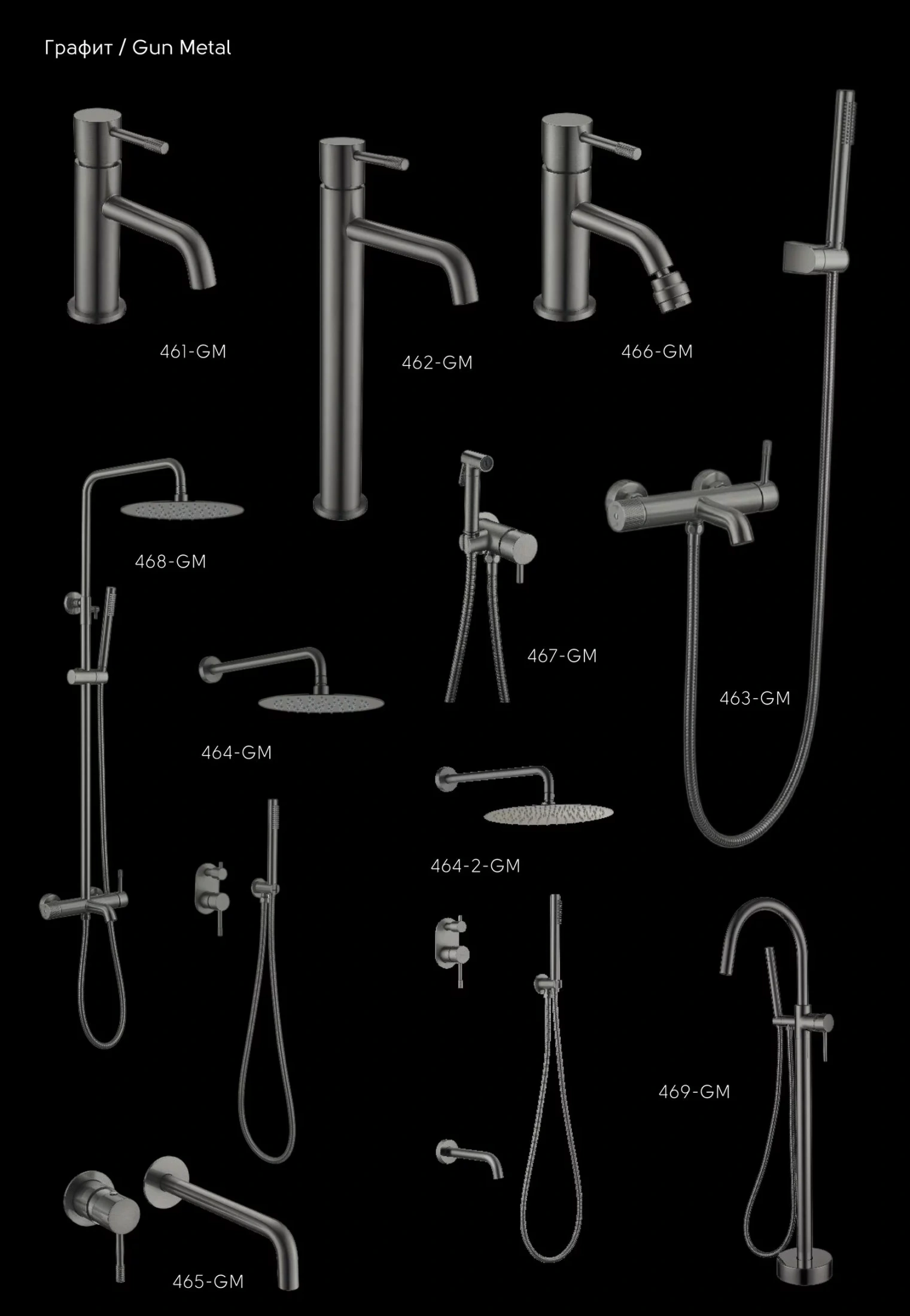 Смеситель для раковины Boheme Uno 465-GM