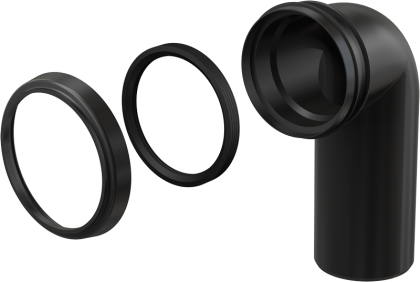 Колено стока, комплект DN90/90