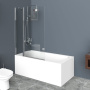 Душевая шторка на ванну BelBagno UNO-V-11-90/150-P-Cr-L