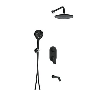 A177471 Встраиваемый комплект для ванны с верхней душевой насадкой, лейкой и изливом Wasserkraft