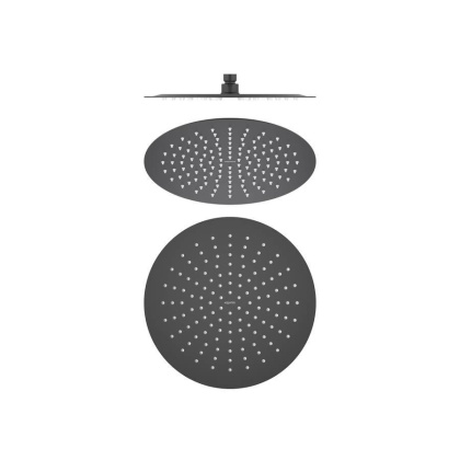 Круглый верхний душ  300*2 мм AQUATEK, матовый черный AQ2075MB 