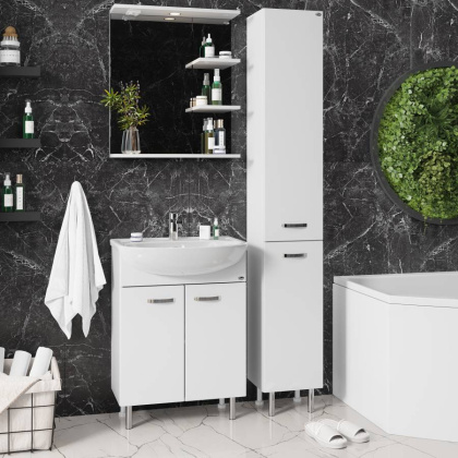 Тумба Onika Коралл 60 напольная, белая (ум. Уют 60)