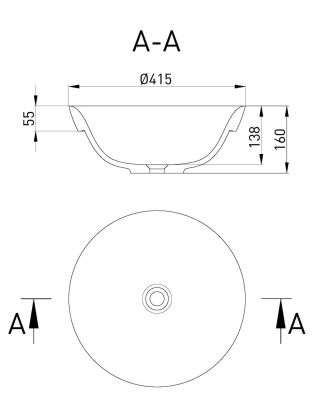 Раковина Salini Marea 41.5 03 1802203M Белая матовая