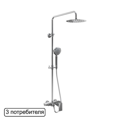 Система для душа наружного монтажа EXCELLENT Rain Altar AREX.SY.781CR (хром)