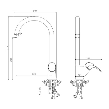 Смеситель д/кухни CASTILLA, арт.07431CS Смеситель д/кухни CASTILLA, арт.07431CS