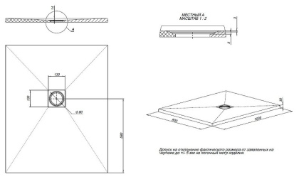 Душевой поддон Allen Brau Priority 100x80 8.31003-AM антрацит