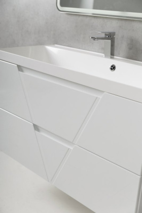 Тумба с раковиной подвесная BelBagno VITTORIA 100 Bianco Lucido-P, раковина белая Тумба с раковиной подвесная BelBagno VITTORIA 100 Bianco Lucido-P, раковина белая