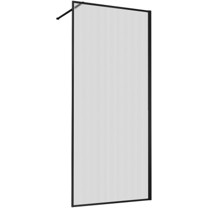 Душевая перегородка Walk-In VSW-1HP800FLB, 800*2000, черный матовый, стекло рифленое