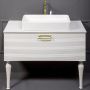 Тумба Linea 100 белая + Золото_Комплект 842-100-WG Boheme