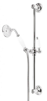NOSTALGIA-SD-01-Bi Душевой гарнитур Исполнение: Хром, Ручки: Белые 