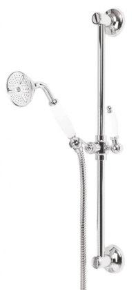 NOSTALGIA-SD-01-Bi Душевой гарнитур Исполнение: Хром, Ручки: Белые 