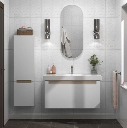 Бьянка белый матовый мозаика 20x60x0,9