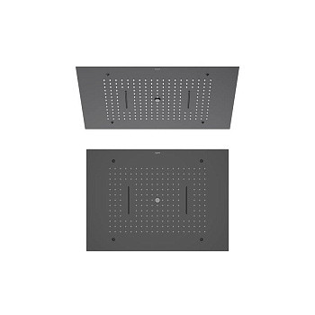 Верхний душ 600*430 мм, 3 jet (внешняя и скрытая часть) AQUATEK, матовый черный AQ2083MB 