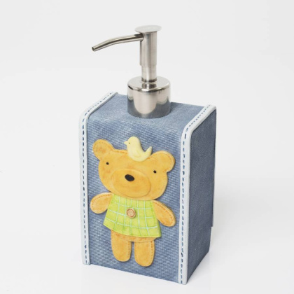 Дозатор для жидкого мыла Lossa, 8,5х18,5х6,7 см, голубой, K-3499