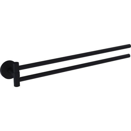 Двойной полотенцедержатель 42 см в комплекте с креплением Piave черный мат. 3015-0016-AB, шт