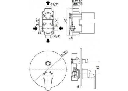 Душевой комплект Paffoni Green 5 в 1 (сет 8)
