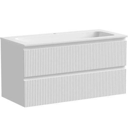 Тумба подвесная SANCOS Snob T 995х445х500, c двумя ящиками оснащенными доводчиками, Bianco, арт.SNT100W