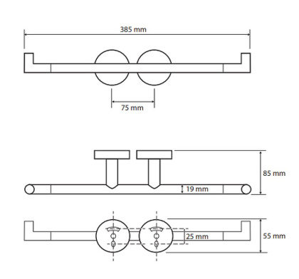 Двойной держатель туалетной бумаги