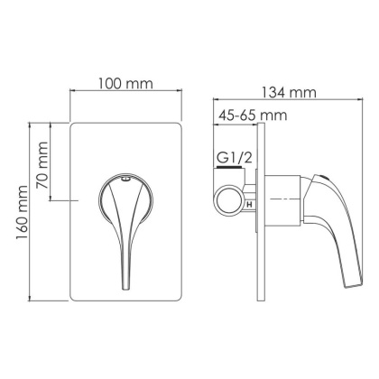 Смеситель для душа WasserKRAFT Sauer 7151