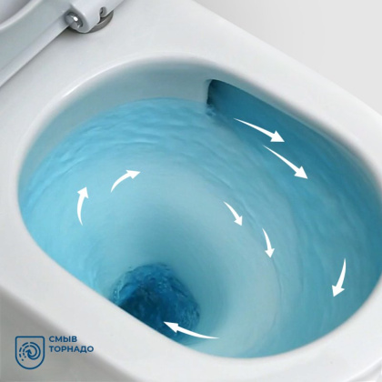 SFERA-TOR Чаша унитаза безободкового, P-trap, смыв TORNADO BB2141CP-TOR