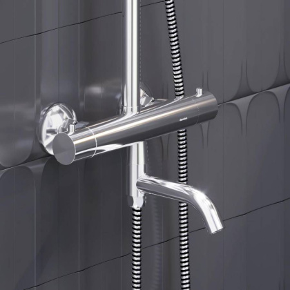 977810000 Jupiter душевая система ванна/ душ, с ТМС смесителем, Хром