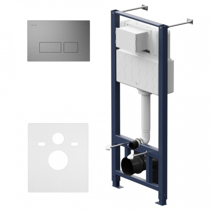I012704.7031 Pro Инсталляция для подвесного унитаза с пневматич. клавишей Pro S пластик, мат никель