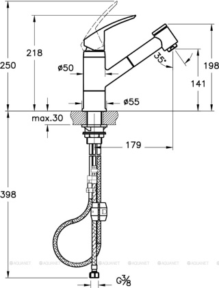 Смеситель Harmony XL с выдвижным изливом для кухни