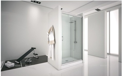 Душевая дверь Aquanet Alfa NAA6121 160, прозрачное стекло