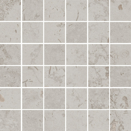 Декор Про Лаймстоун серый светлый матовый мозаичный 30x30x0,9