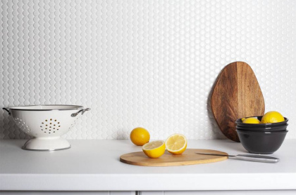 Керамическая мозаика, Penny Round White Matt, Shapes