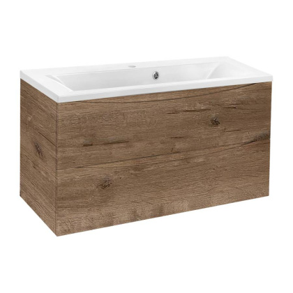 База под раковину Mia 900 подвесная, 2 выкатных ящика soft close, V.Oak База под раковину Mia 900 подвесная, 2 выкатных ящика soft close, V.Oak