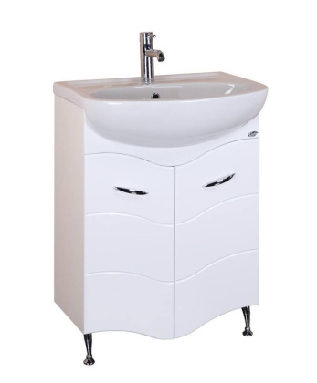 Тумба Onika Лайн 60 напольная, белая (ум. Уют 60)