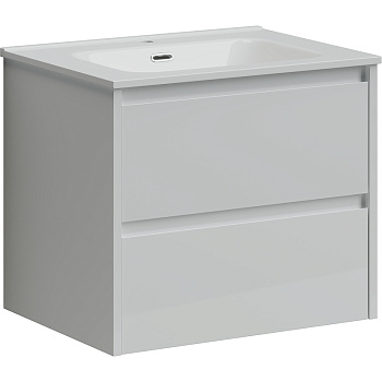 Тумба подвесная SANCOS Libra 590х450х500, c двумя ящиками оснащенными доводчиками, белый глянец , арт. LB60W Тумба подвесная SANCOS Libra 590х450х500, c двумя ящиками оснащенными доводчиками, белый глянец , арт. LB60W