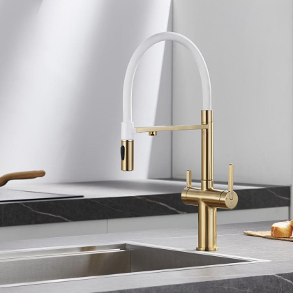 Смеситель для кухни с гибким изливом ROSE R458 R458G